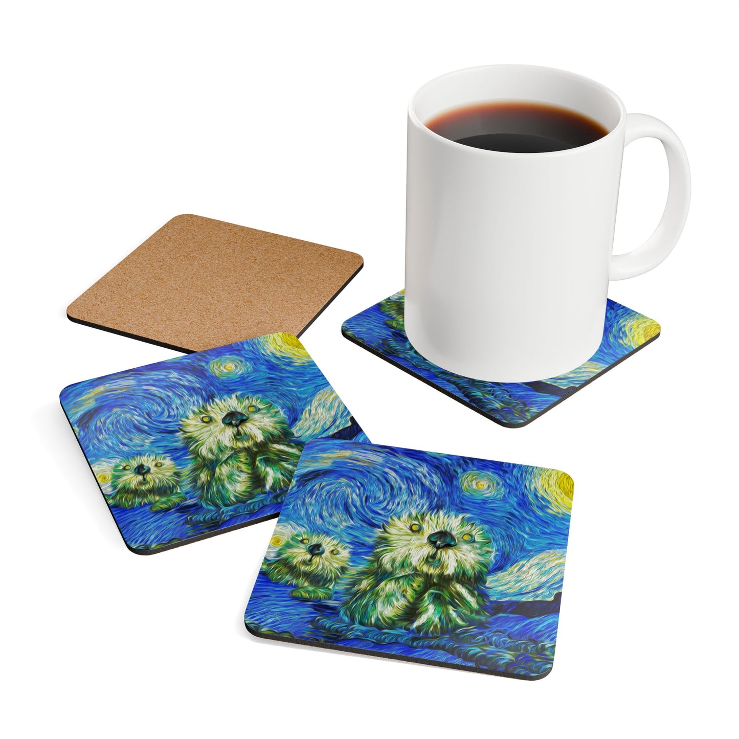 Starry Monterey Night - Corkwood Coaster Set of 4
