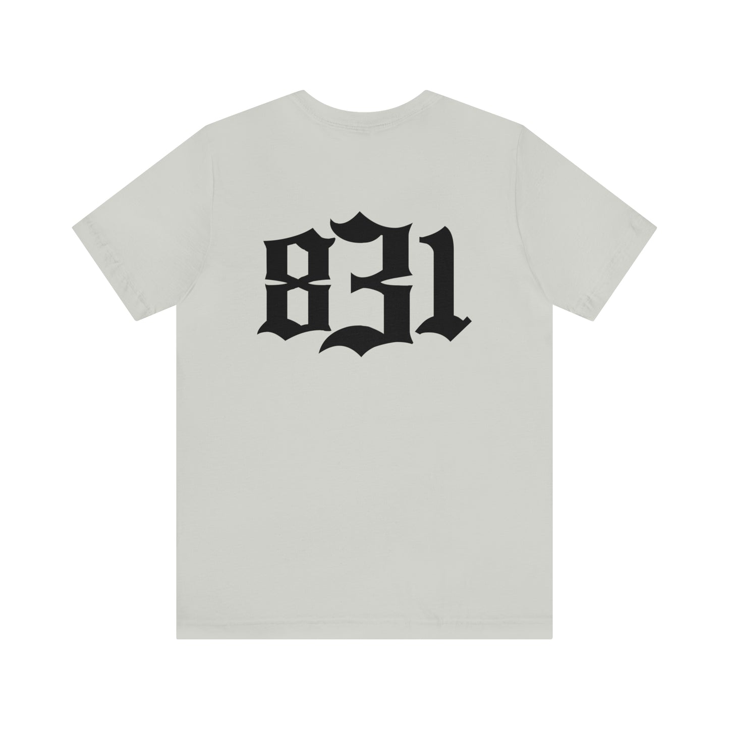 Salas (831) in Black Ink - Salinas, California - Unisex Jersey Short Sleeve Tee