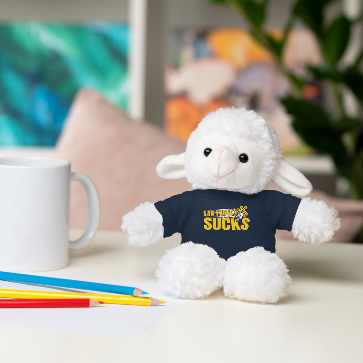 Baby Ram with Hater Tee — Funny Gag Gift Stuffed Animal