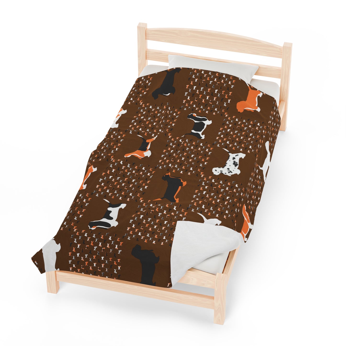 Basset Hounds (various coats pattern) - Velveteen Plush Blanket