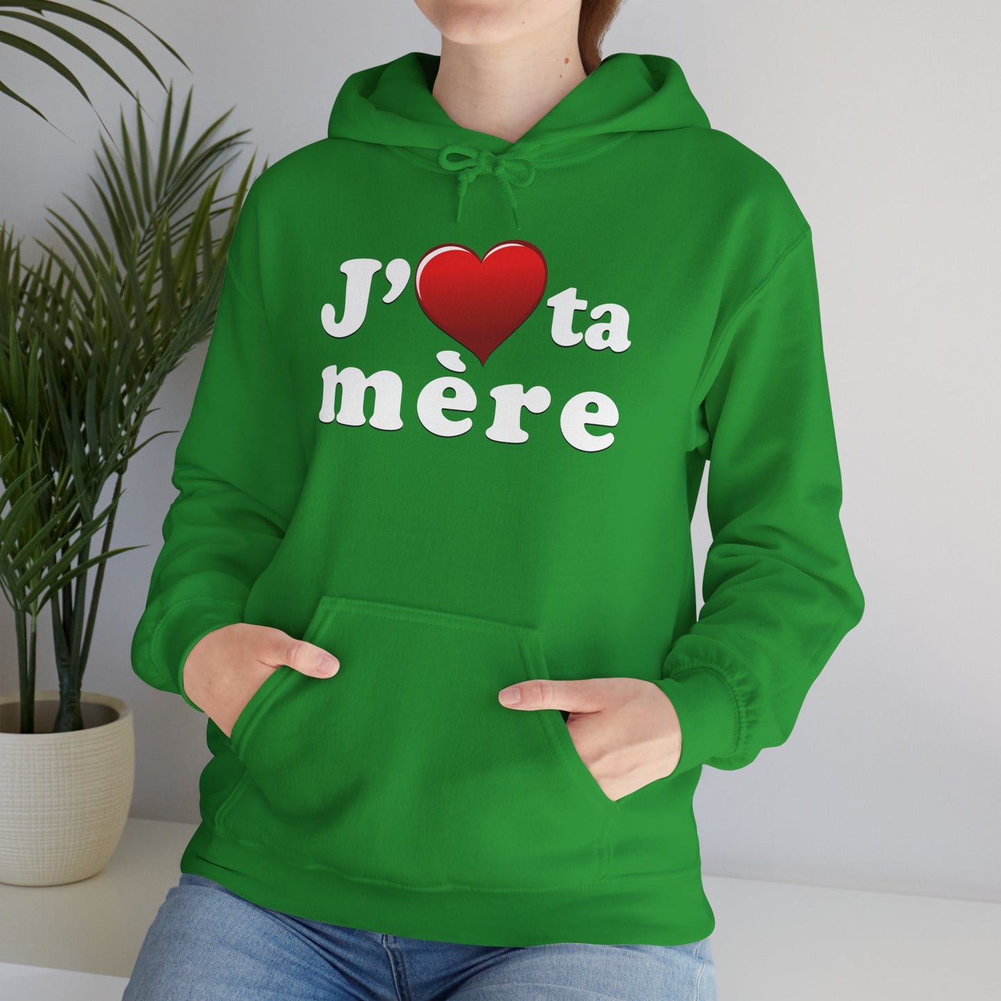 J' ♥ te mère - Unisex Heavy Blend™ Hooded Sweatshirt