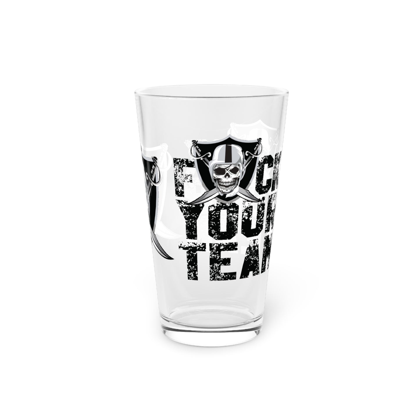 The Nation, Skull & Shield Pint Glass, 16oz | Perfect for Vegas / Oakland fans