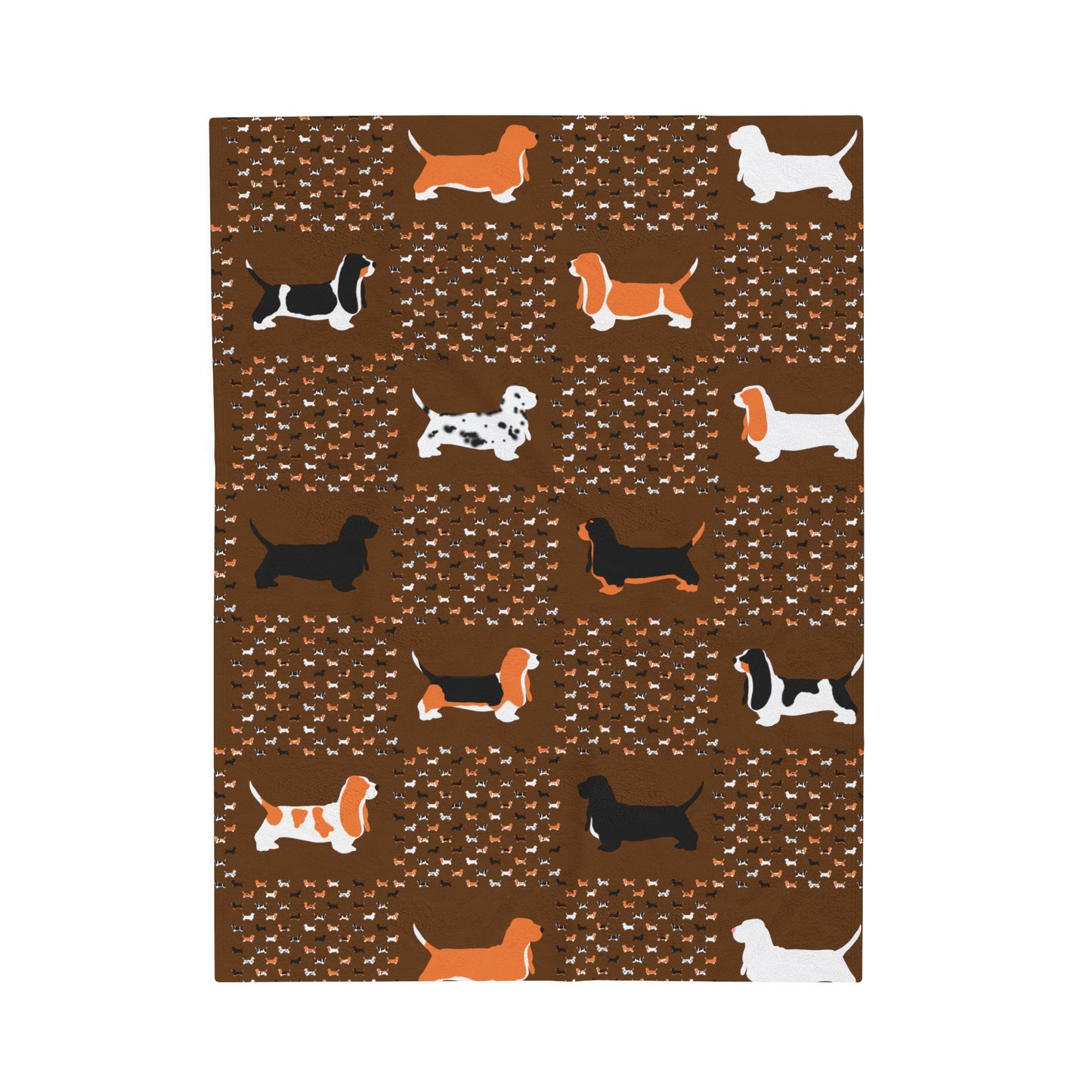Basset Hounds (various coats pattern) - Velveteen Plush Blanket