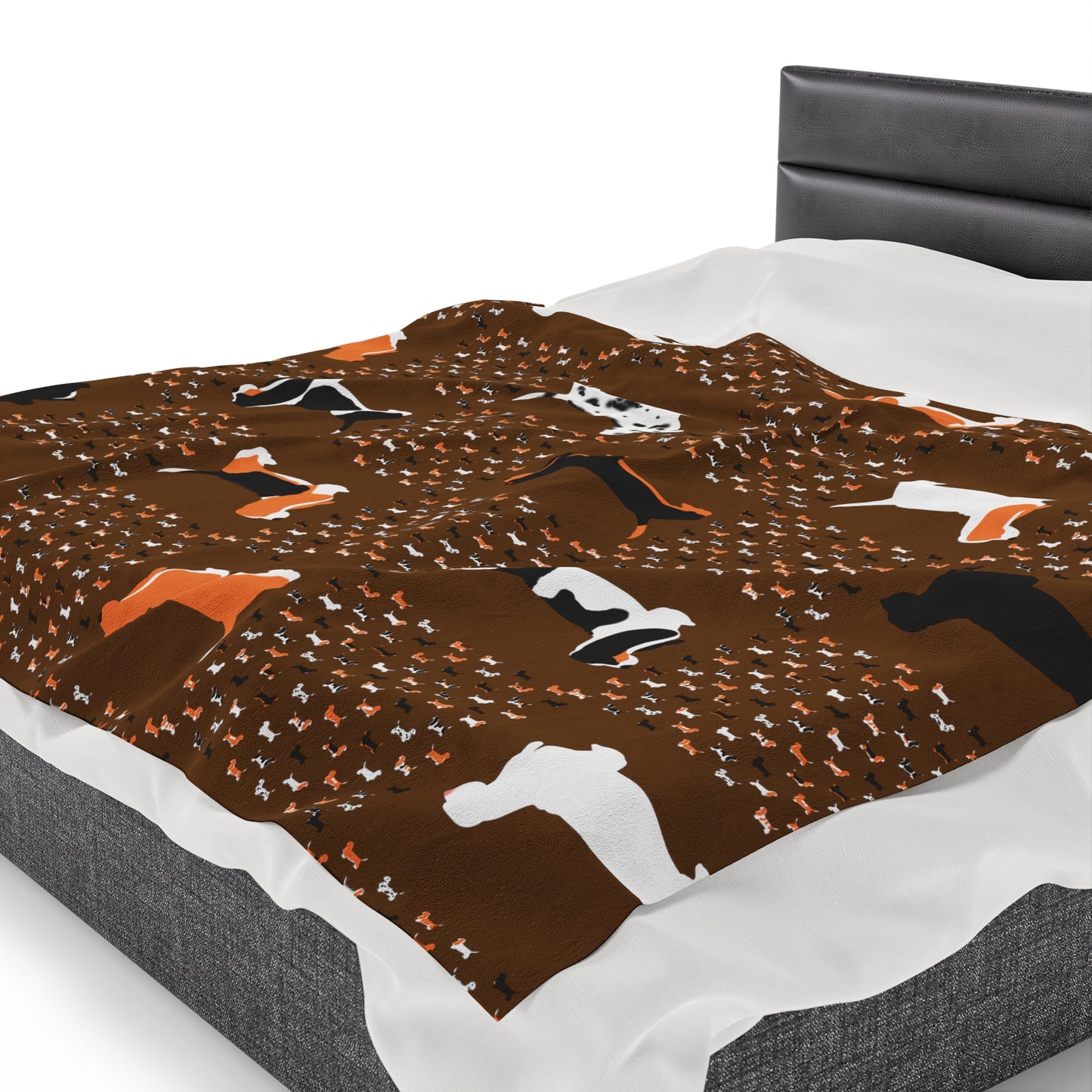 Basset Hounds (various coats pattern) - Velveteen Plush Blanket