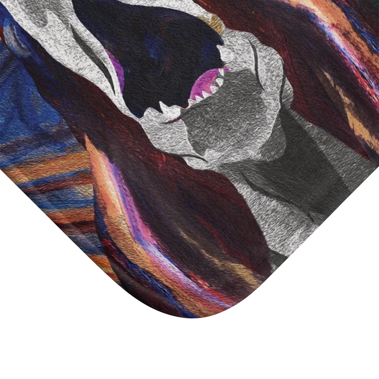 The Howl (The Scream, Basset Hound Parody) - Bath Mat Soft Plush Rug