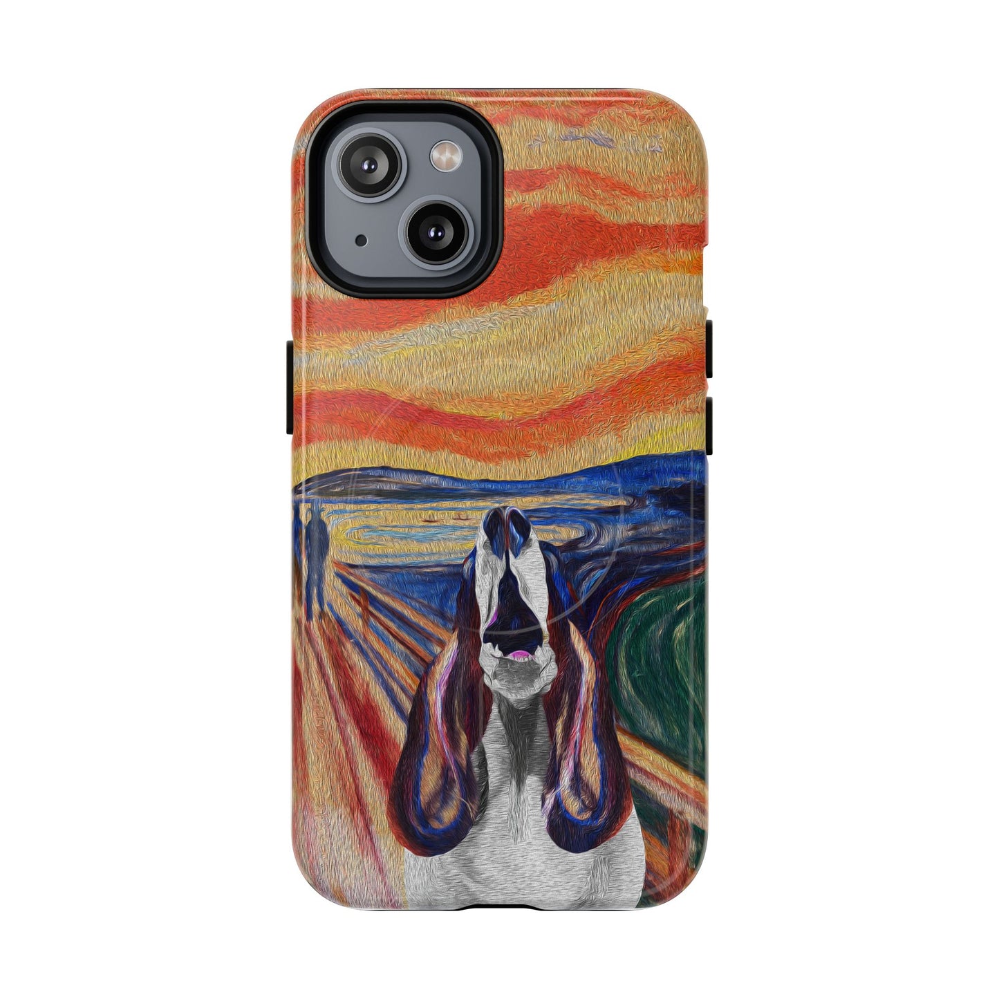'The Howl' featuring Edvard Munch Basset Hound Inspired Design - Magnetic Case