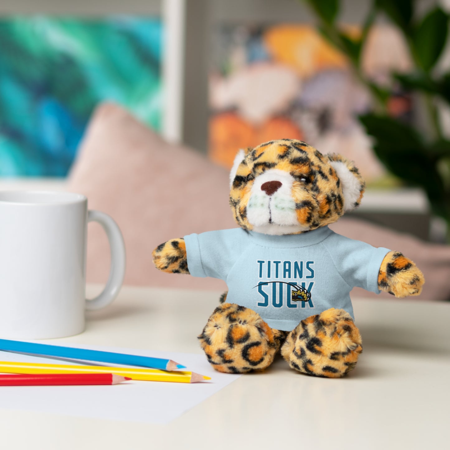 Titans Suck (for Jaguars fans) - Stuffed Jaguar with Tee