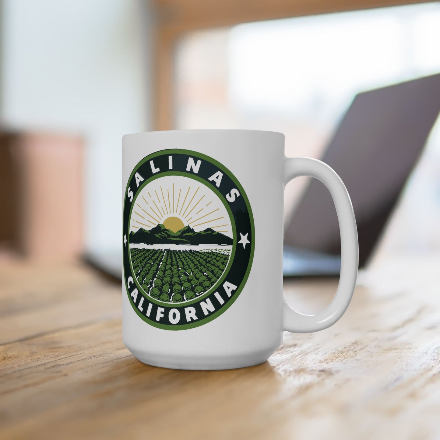 Salinas, California (retro city logo) - Ceramic Mug