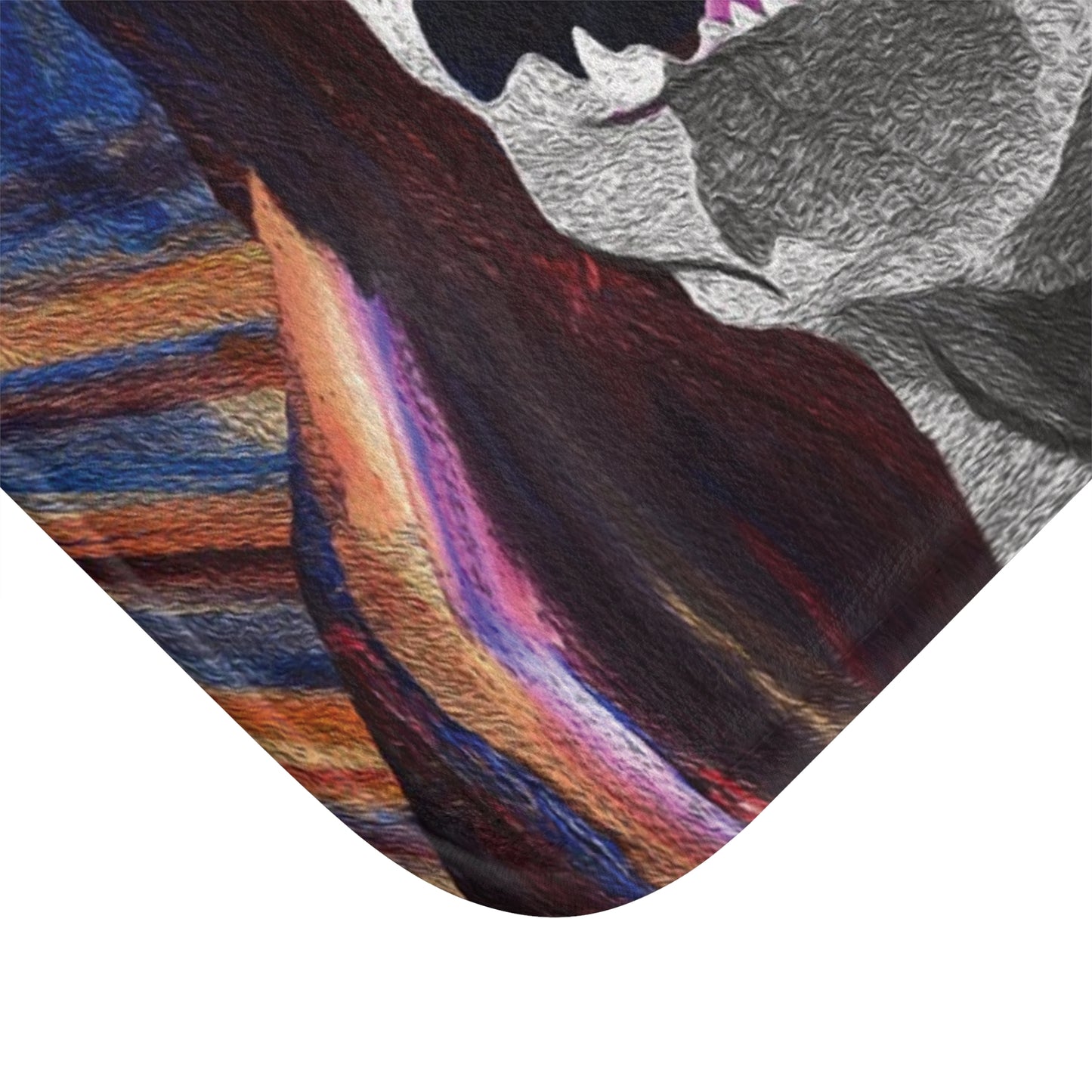 The Howl (The Scream, Basset Hound Parody) - Bath Mat Soft Plush Rug