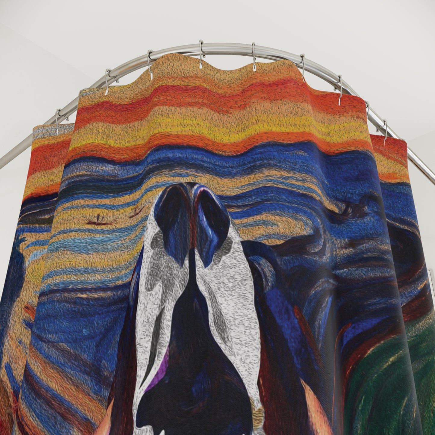 The Howl (The Scream, Basset Hound Parody) - Shower Curtain