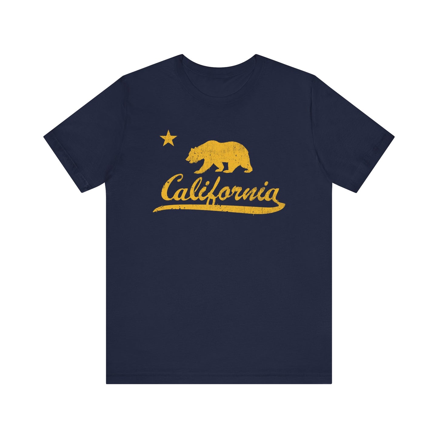 California (with Golden Bear & North Star) - Unisex Jersey Short Sleeve Tee