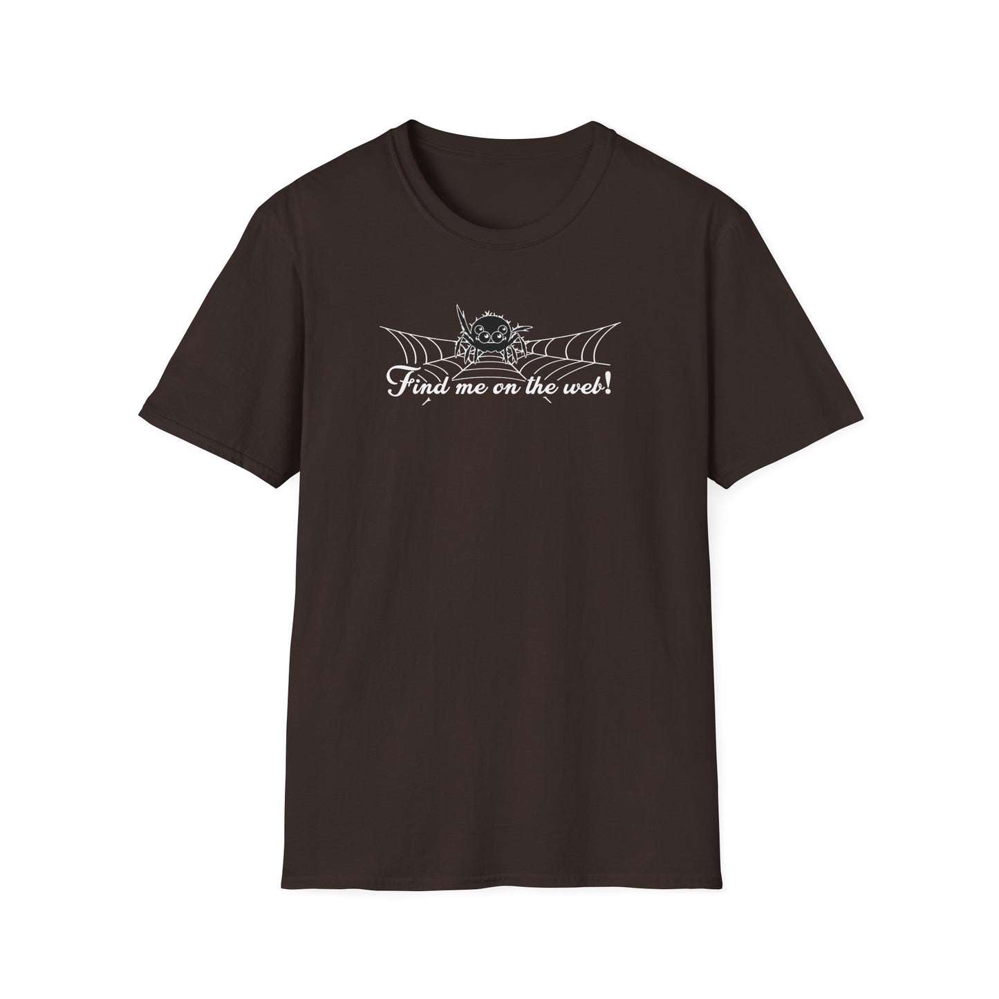 Cute Spider - Find Me on the Web - Unisex Softstyle T-Shirt