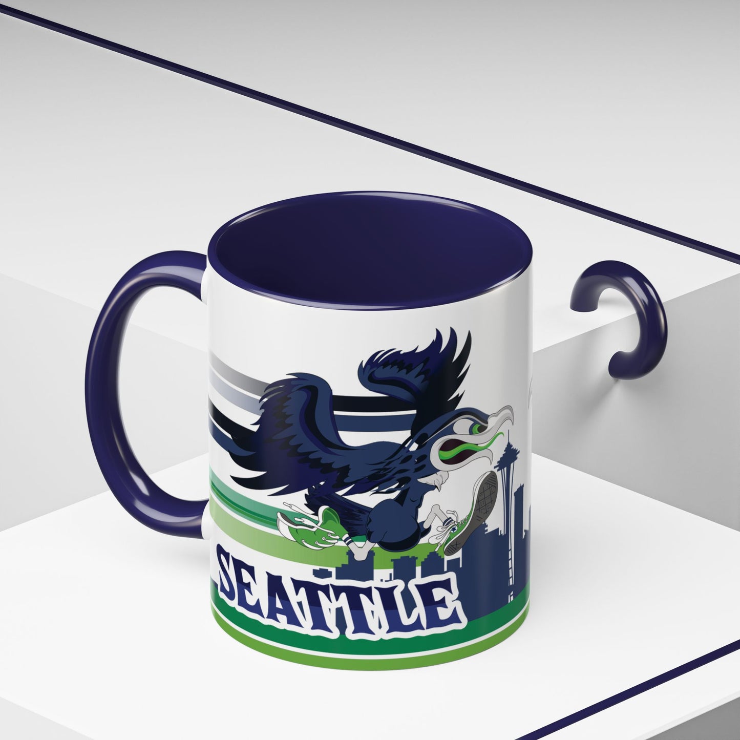 Gas Pump Seahawk (for Seattle fans) - Accent Coffee Mug, 11oz