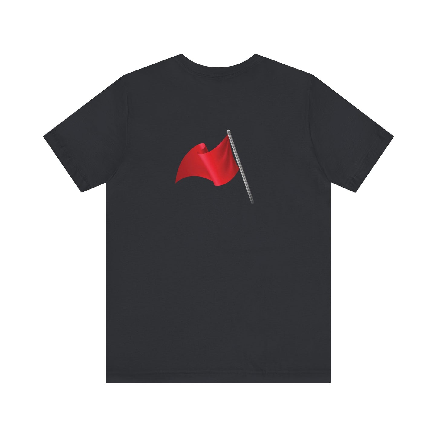 Walking Red Flag (flag front & flag reversed on back) - Unisex Jersey Short Sleeve Tee