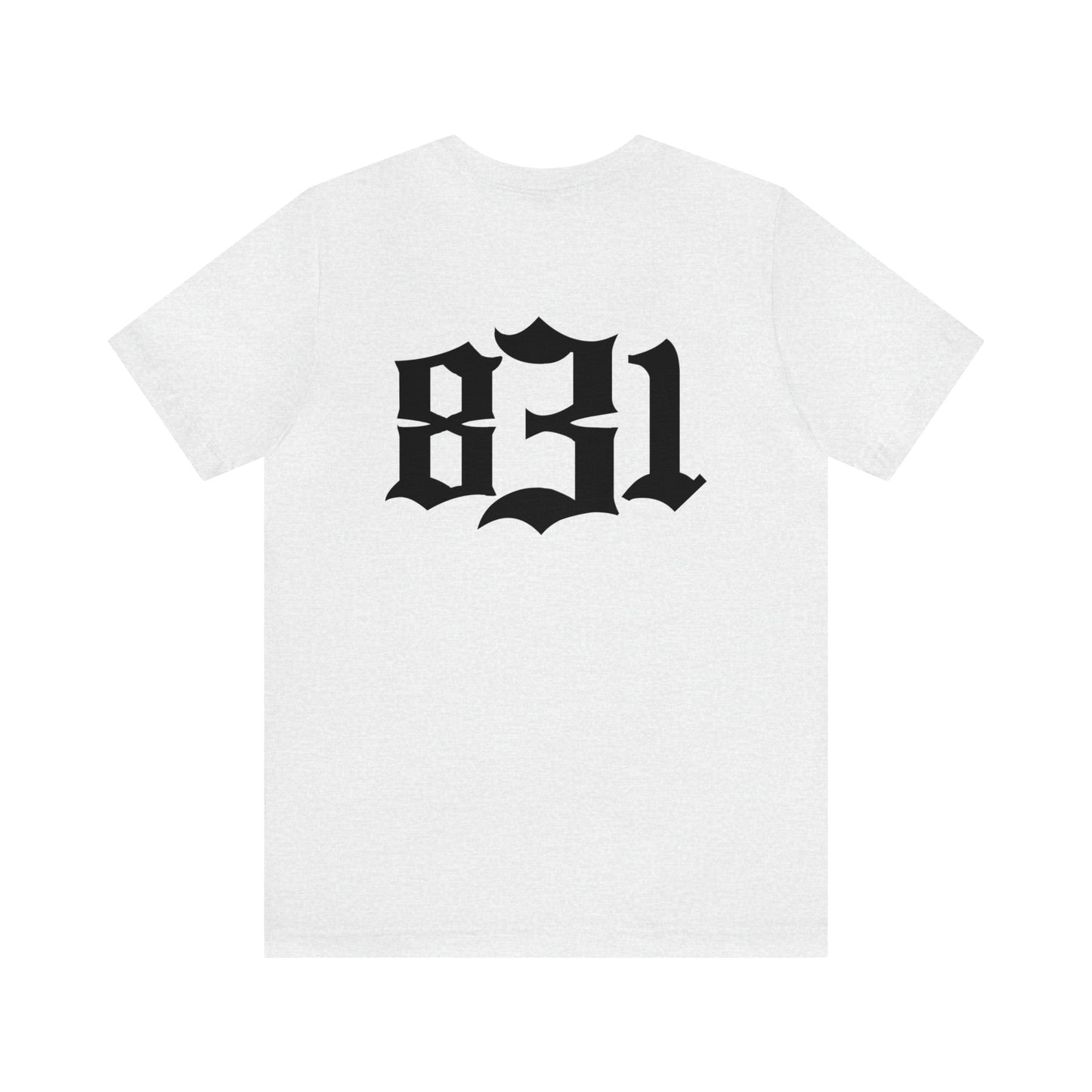 Salas (831) in Black Ink - Salinas, California - Unisex Jersey Short Sleeve Tee