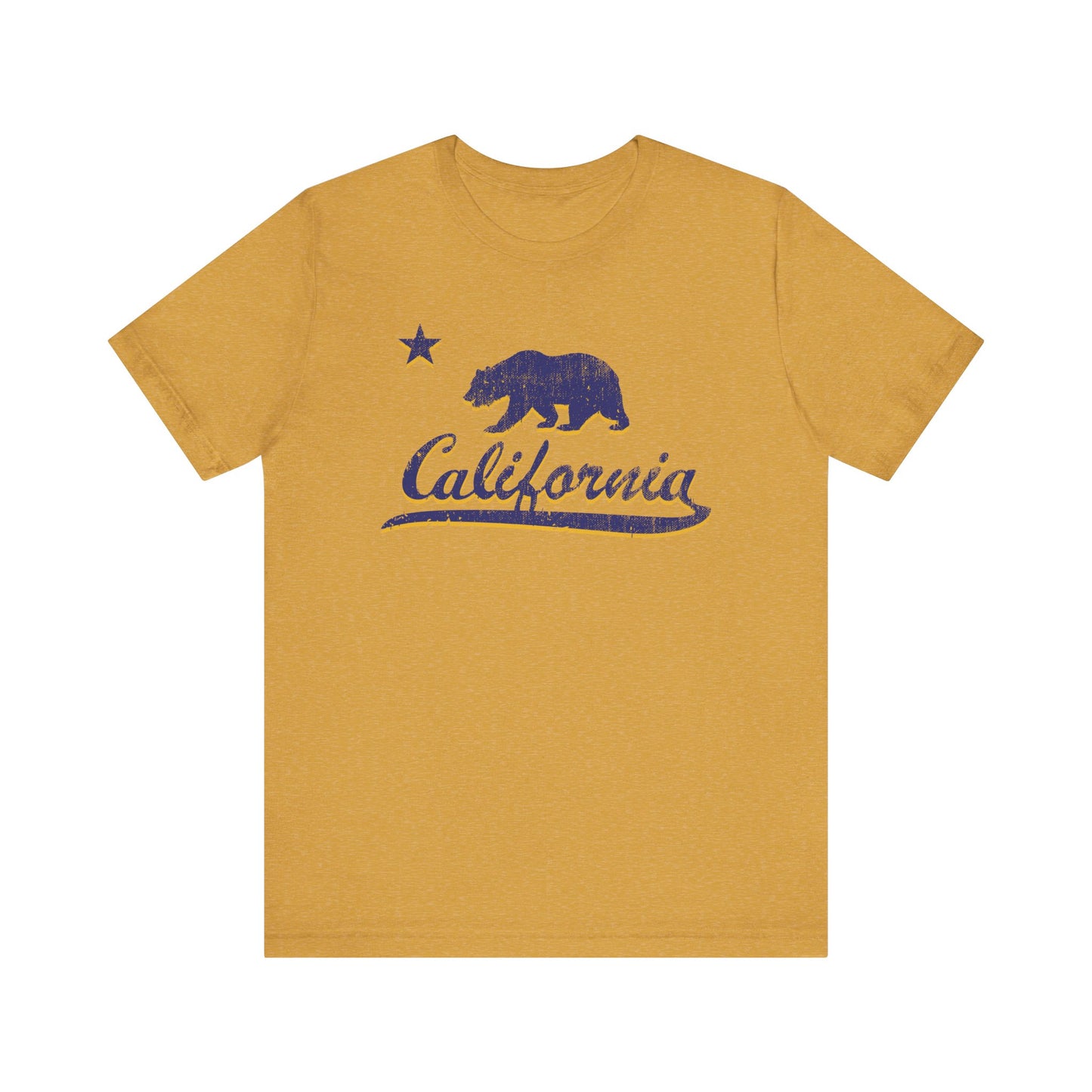 California (with Golden Bear & North Star) - Unisex Jersey Short Sleeve Tee