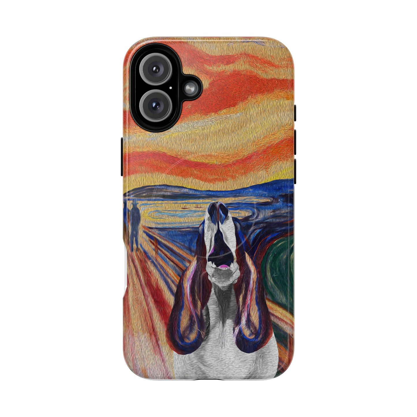 'The Howl' featuring Edvard Munch Basset Hound Inspired Design - Magnetic Case