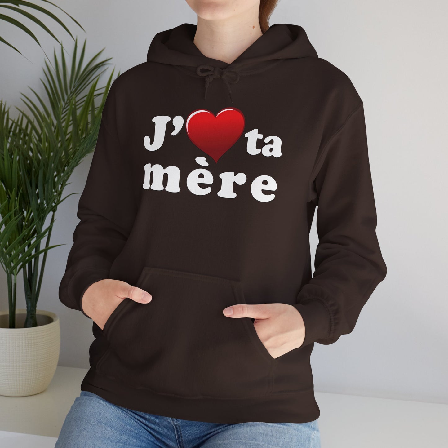 J' ♥ te mère - Unisex Heavy Blend™ Hooded Sweatshirt
