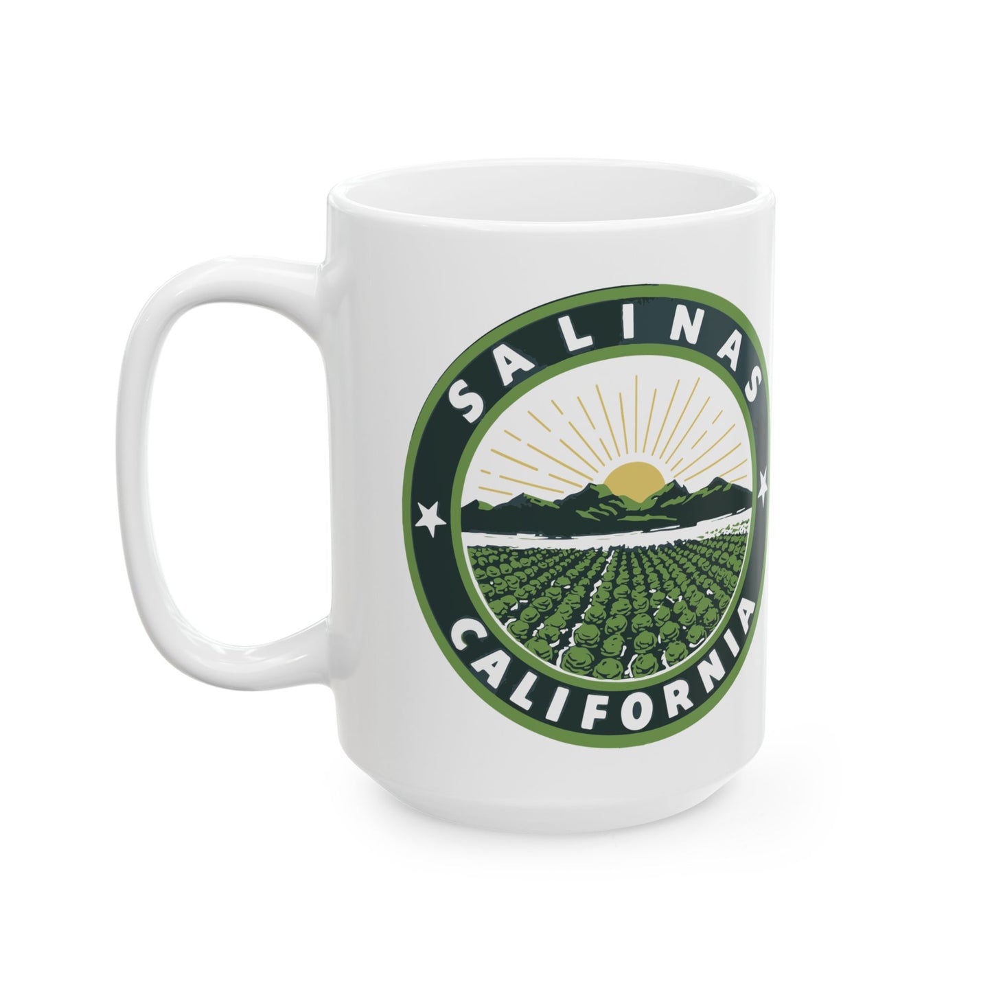 Salinas, California (retro city logo) - Ceramic Mug