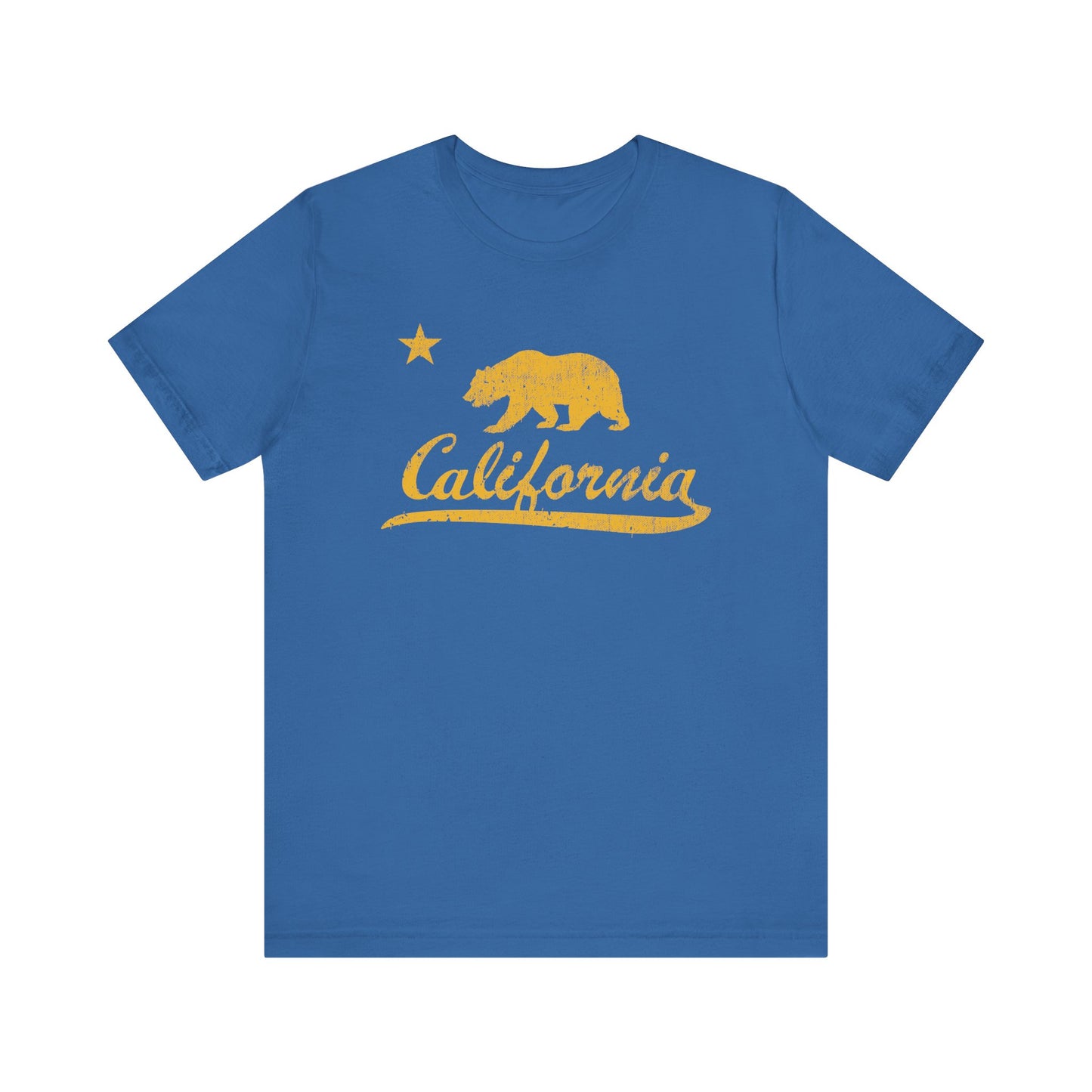 California (with Golden Bear & North Star) - Unisex Jersey Short Sleeve Tee