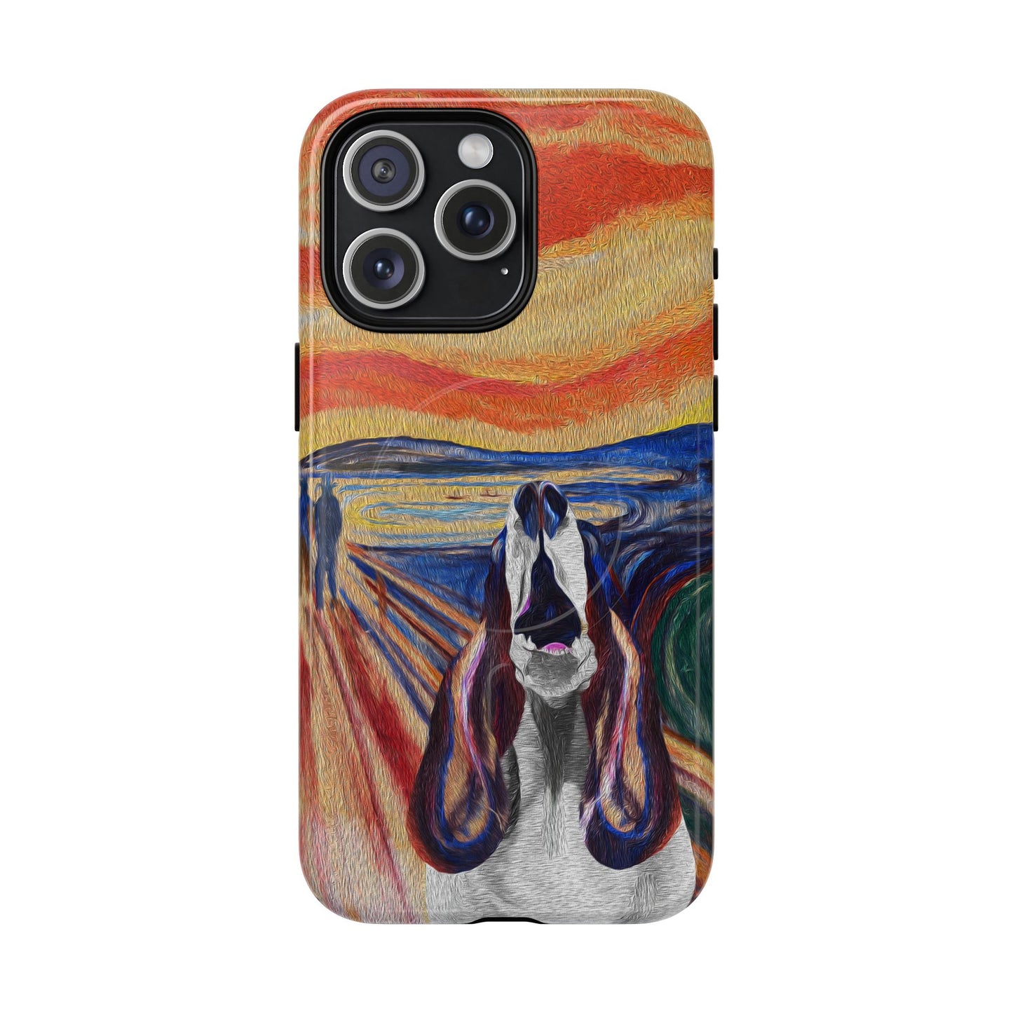 'The Howl' featuring Edvard Munch Basset Hound Inspired Design - Magnetic Case