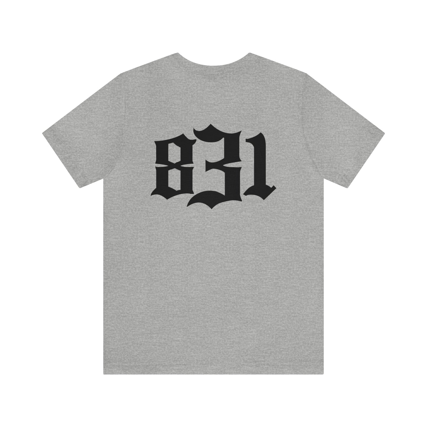 Salas (831) in Black Ink - Salinas, California - Unisex Jersey Short Sleeve Tee