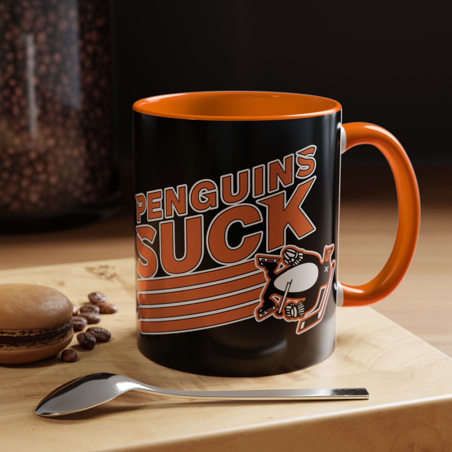 Penguins Suck (for Philadelphia fans) - Accent Coffee Mug, 11oz