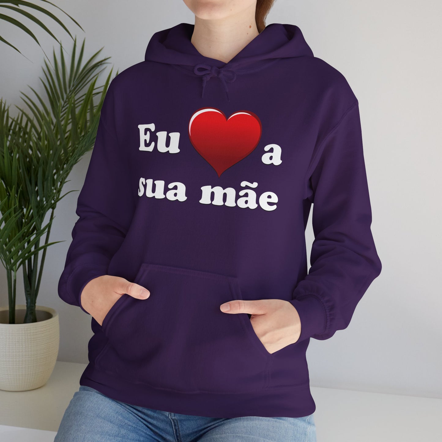 Eu ♥ a sua mãe - Unisex Heavy Blend™ Hooded Sweatshirt