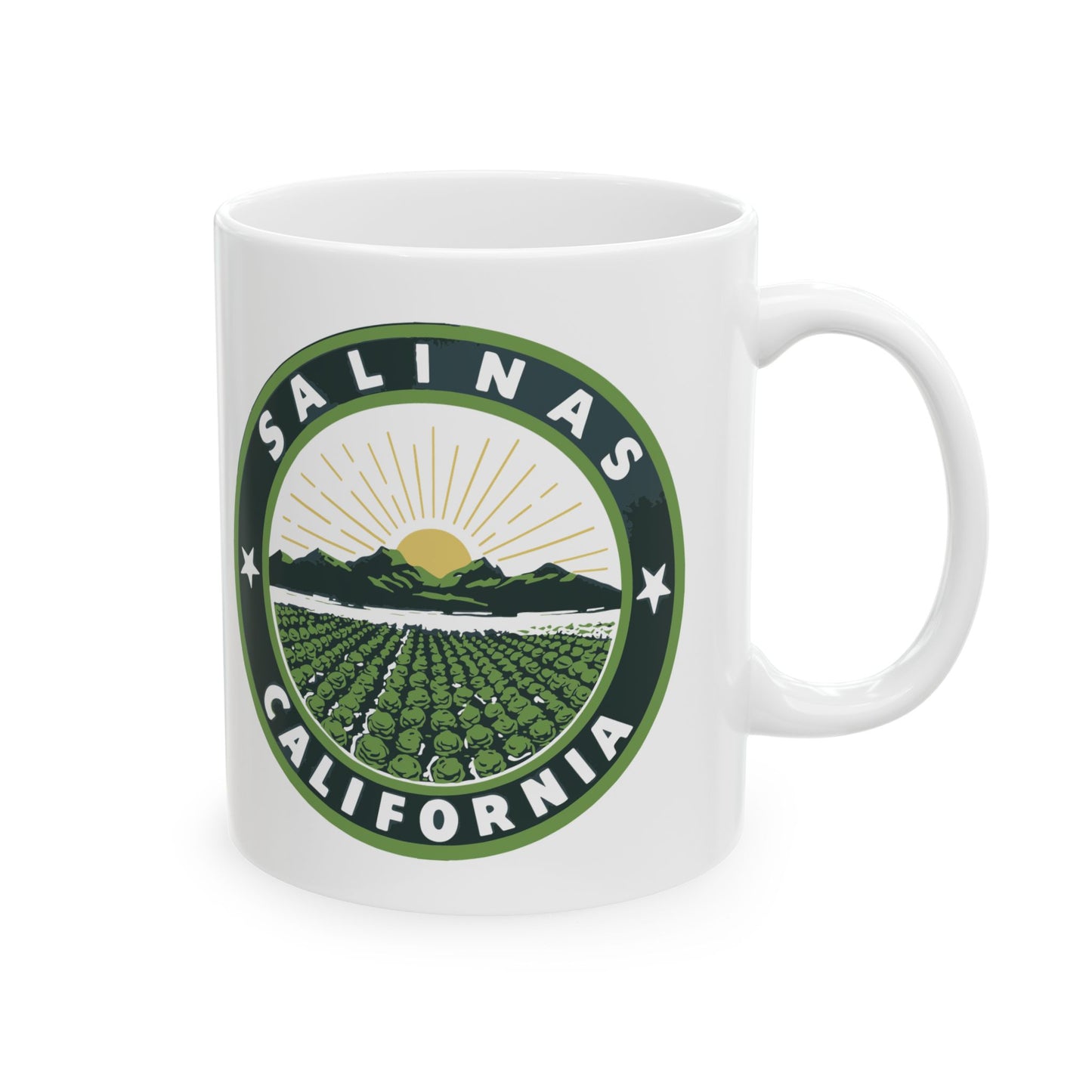 Salinas, California (retro city logo) - Ceramic Mug