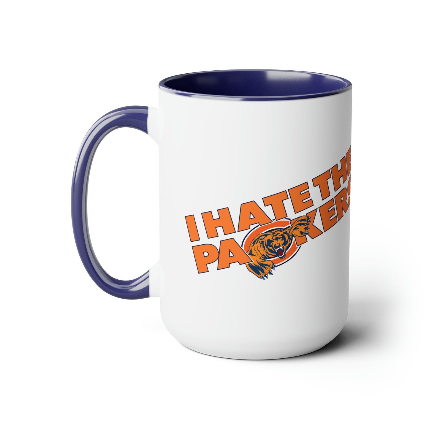 I Hate The Packers (Bears Fan) - Two-Tone Coffee Mugs, 15oz