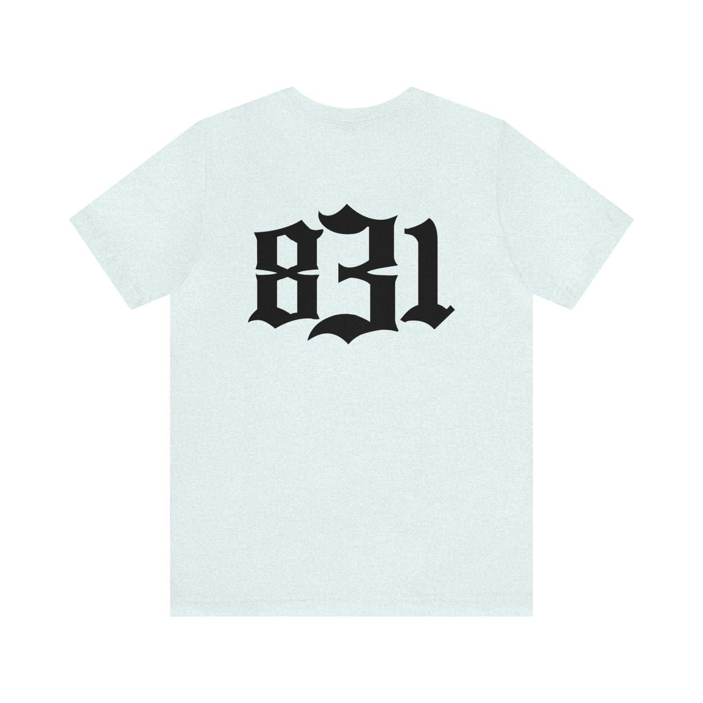 Salas (831) in Black Ink - Salinas, California - Unisex Jersey Short Sleeve Tee