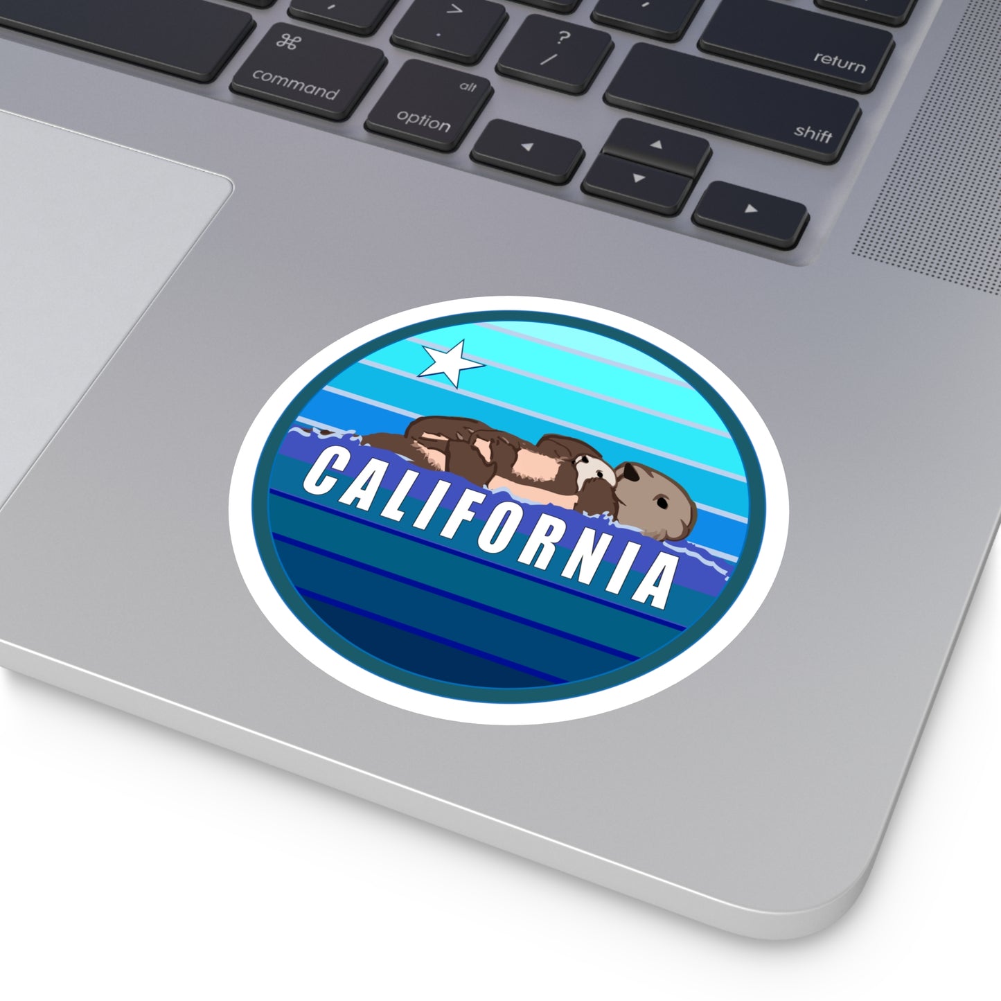 California Sea Otters - Round Sticker, Indoor\Outdoor