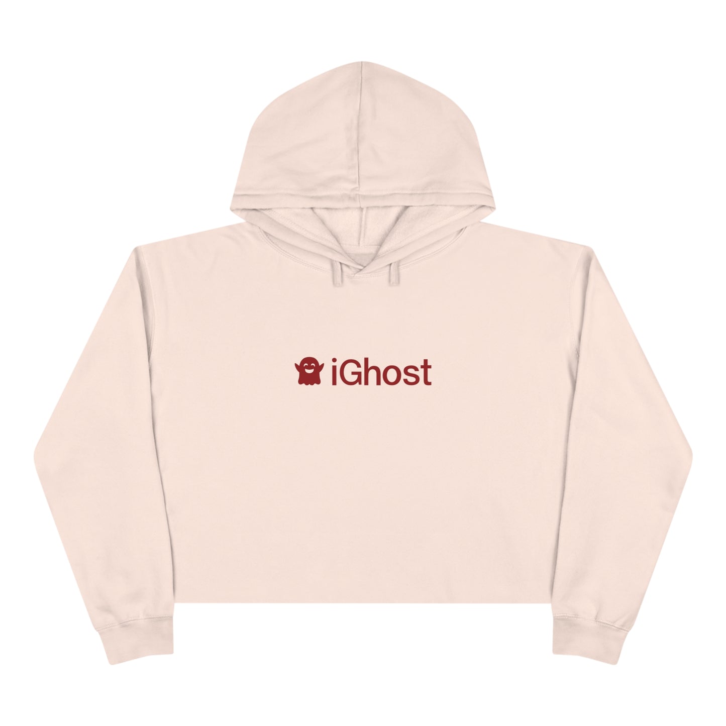 iGhost Logo - (black or pink) Crop Hoodie