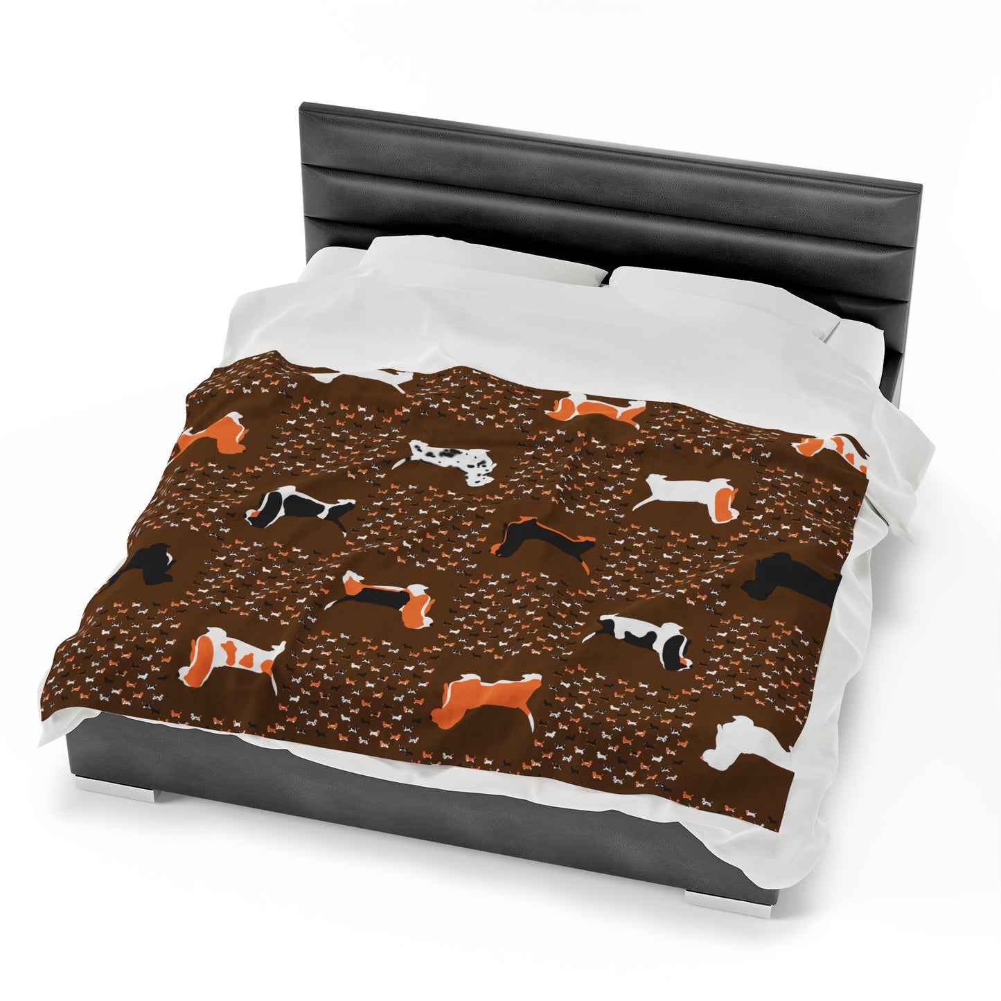 Basset Hounds (various coats pattern) - Velveteen Plush Blanket