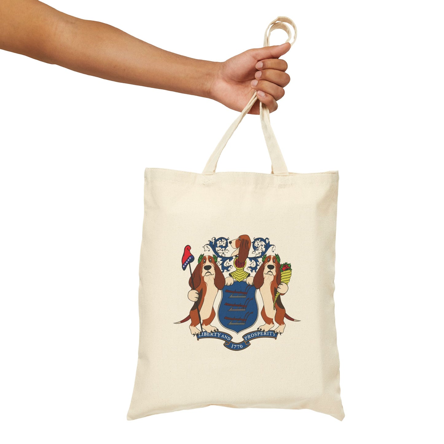 New Jersey Basset Hounds - Cotton Canvas Tote Bag