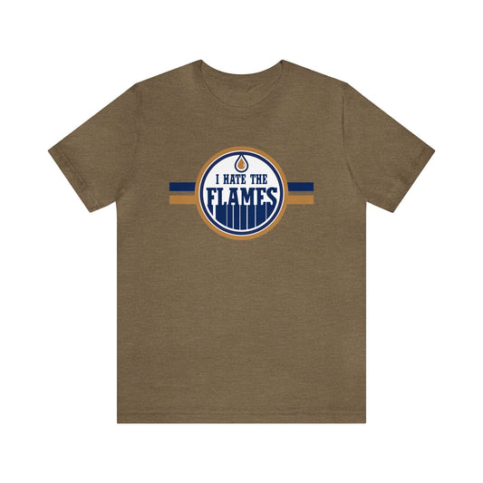pHlames Hater (for Edmonton fans) - Unisex Jersey Short Sleeve Tee