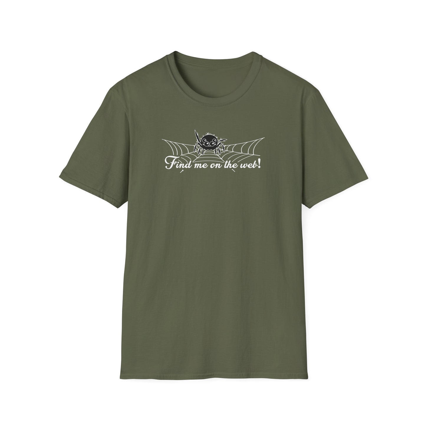 Cute Spider - Find Me on the Web - Unisex Softstyle T-Shirt