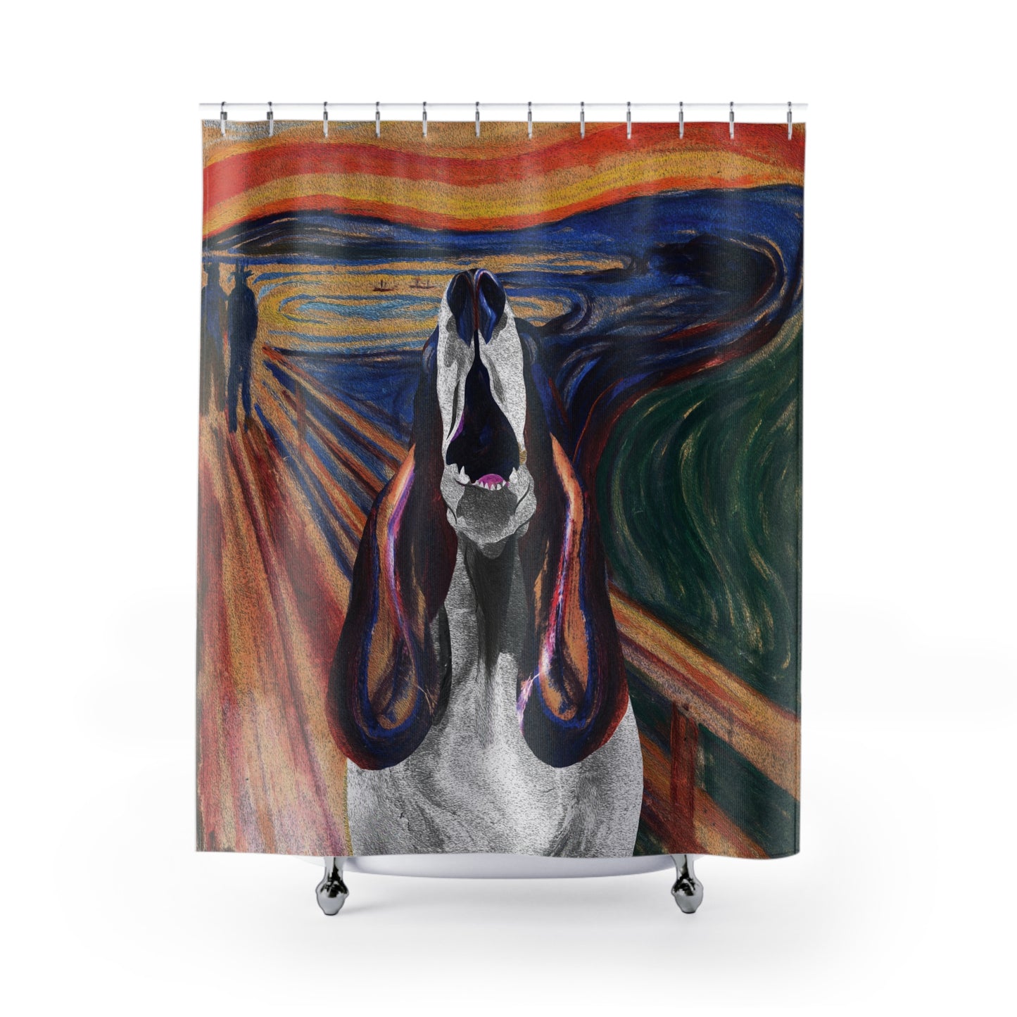 The Howl (The Scream, Basset Hound Parody) - Shower Curtain