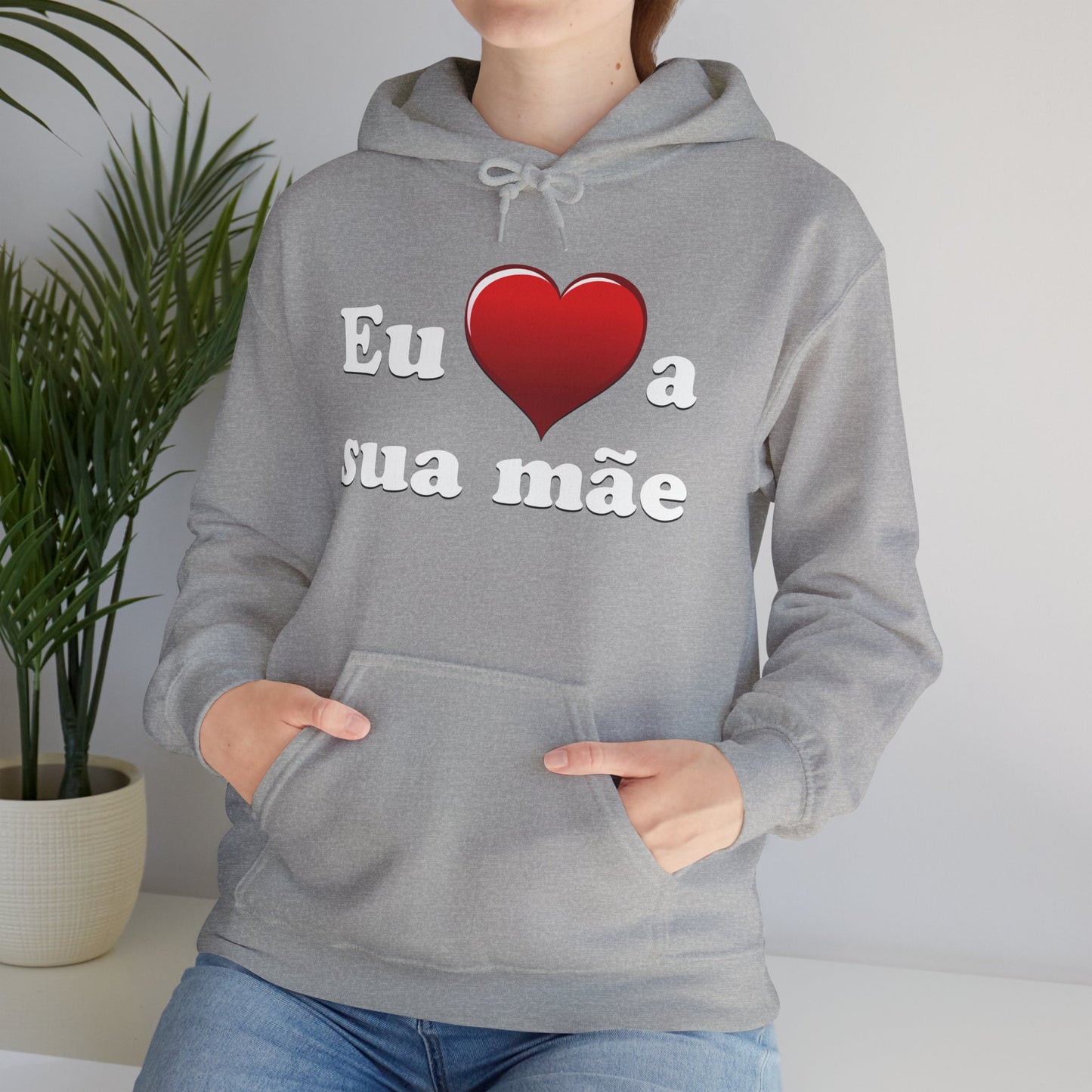 Eu ♥ a sua mãe - Unisex Heavy Blend™ Hooded Sweatshirt