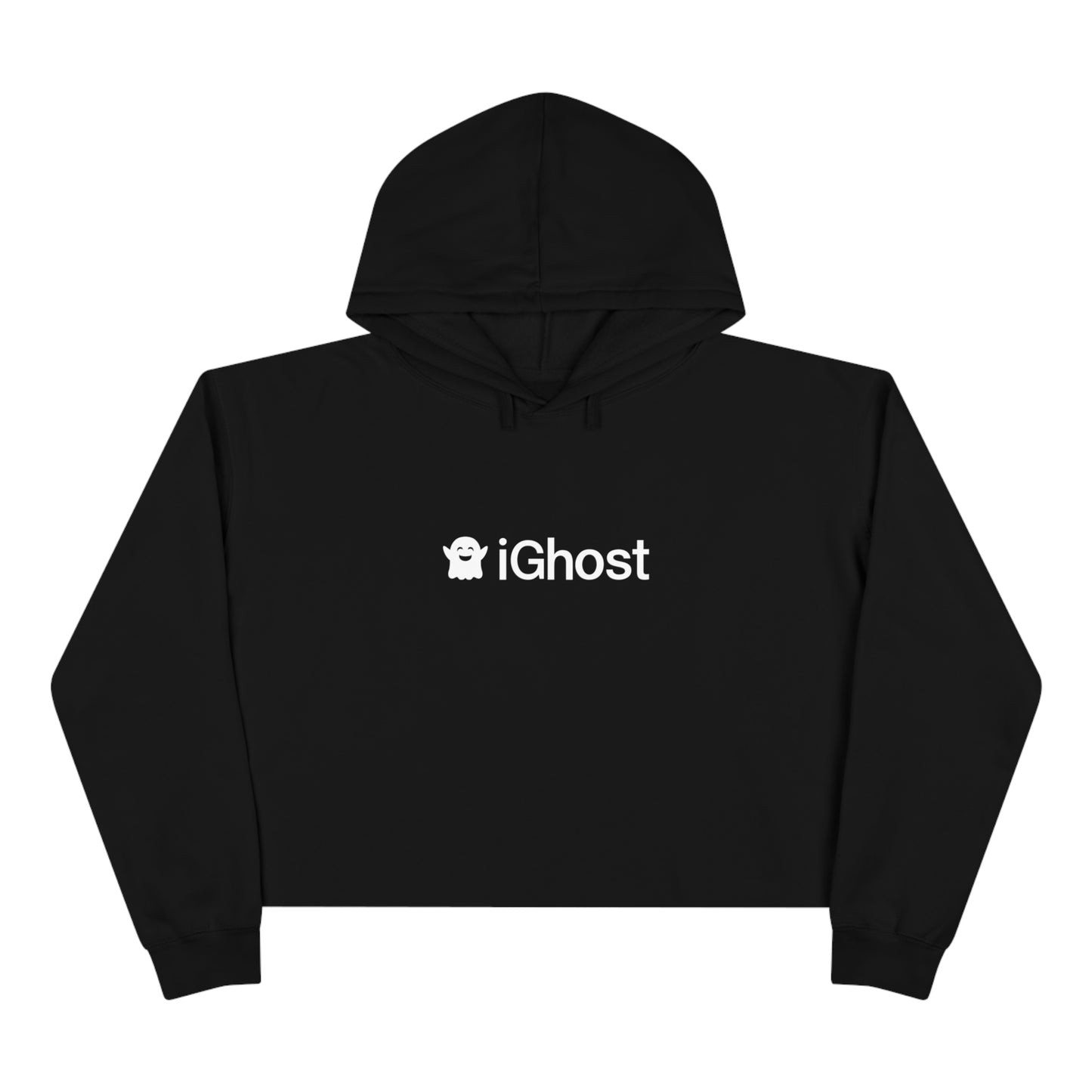 iGhost Logo - (black or pink) Crop Hoodie