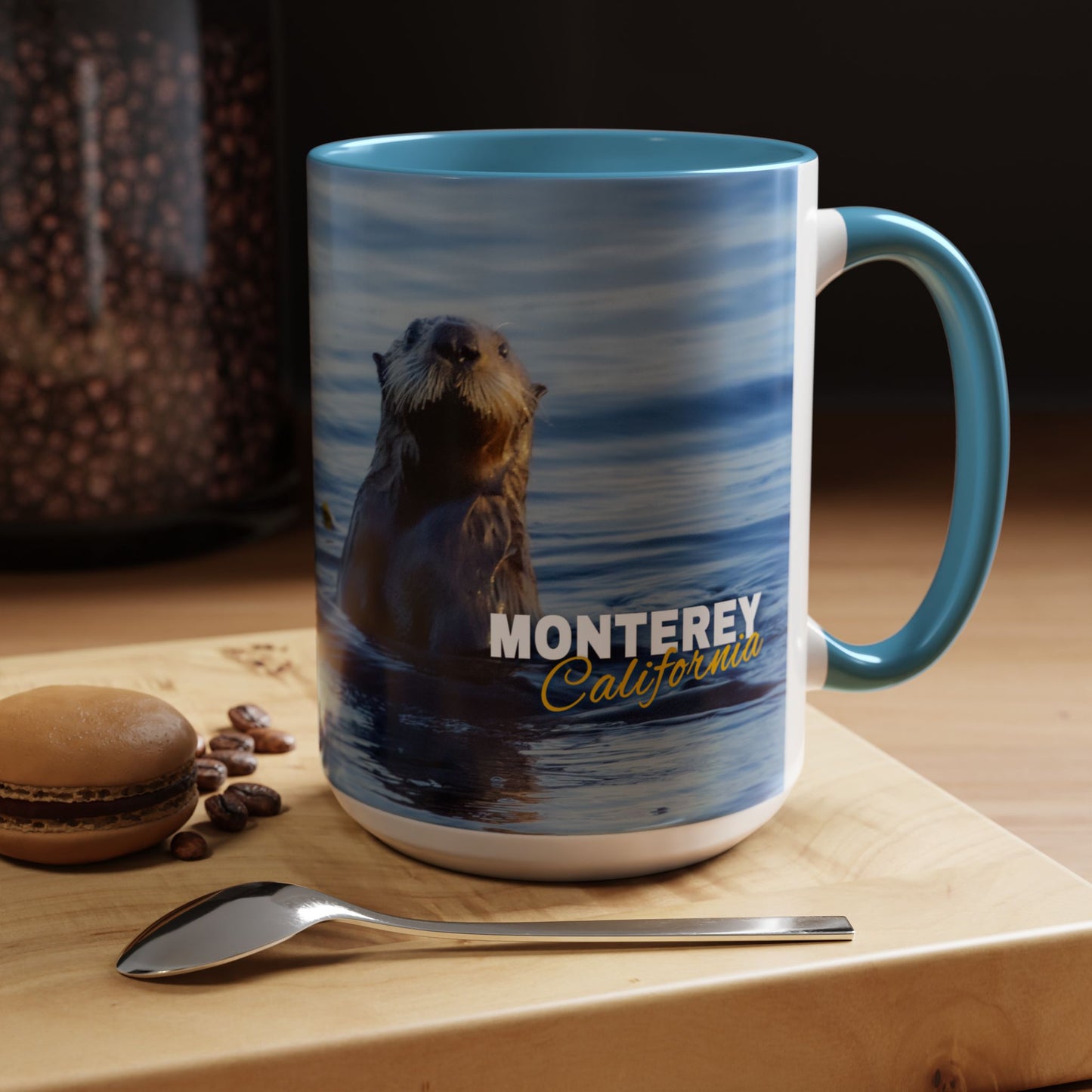 Monterey California Sea Otter Accent Coffee Mug — 11/15oz