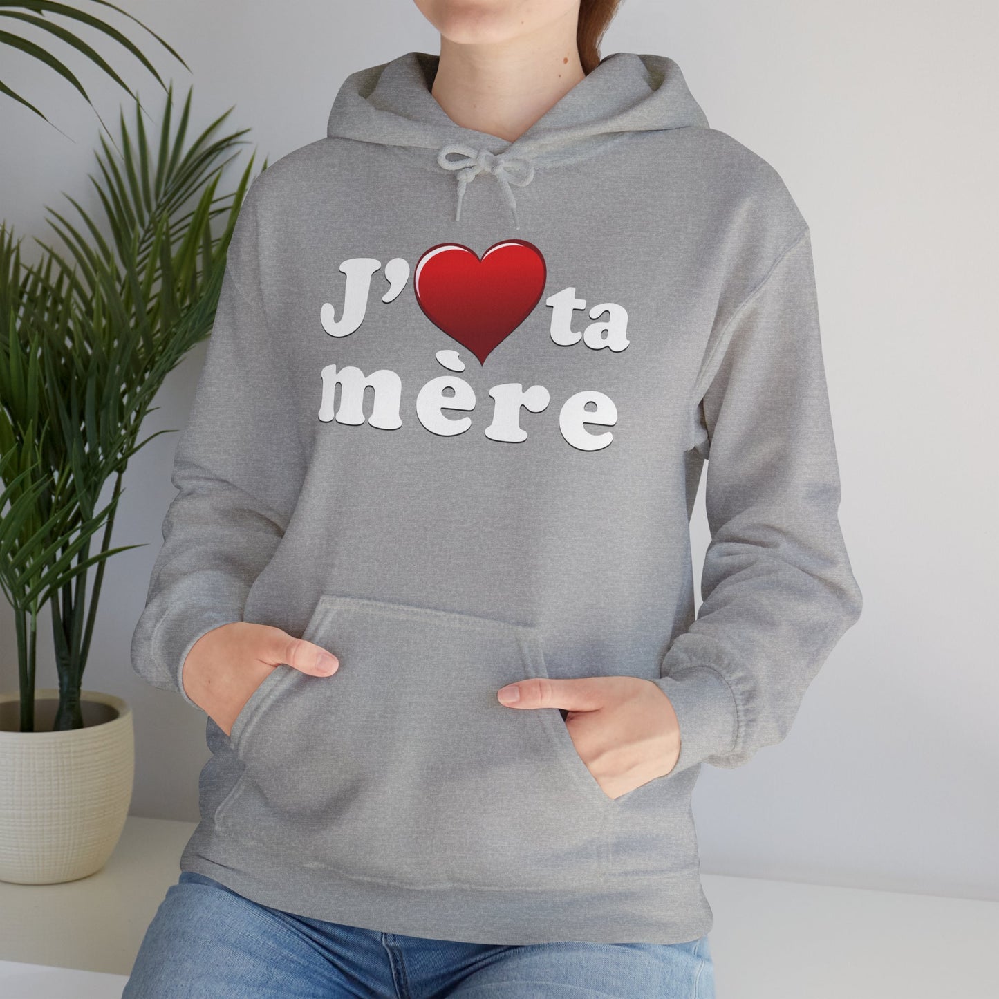 J' ♥ te mère - Unisex Heavy Blend™ Hooded Sweatshirt