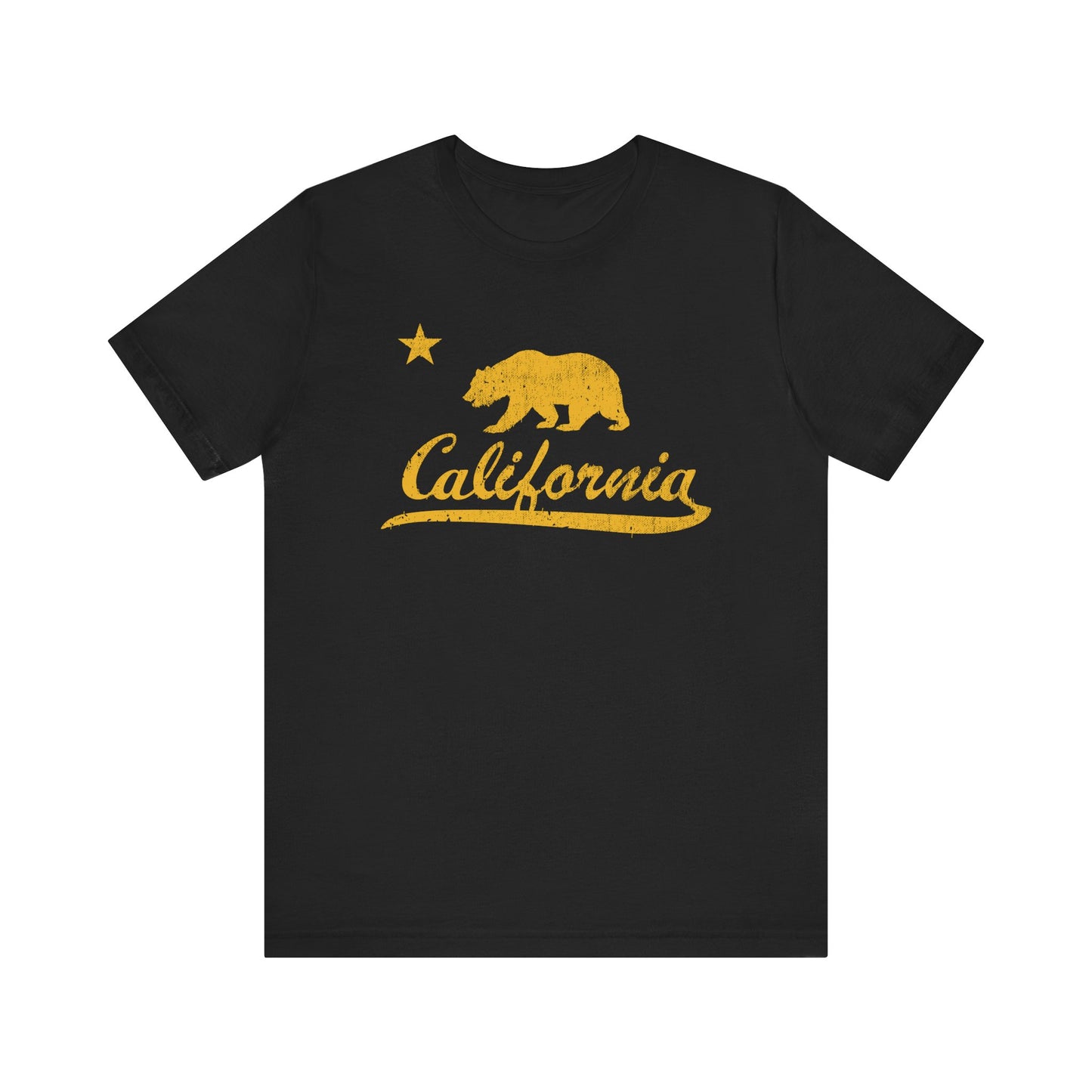 California (with Golden Bear & North Star) - Unisex Jersey Short Sleeve Tee