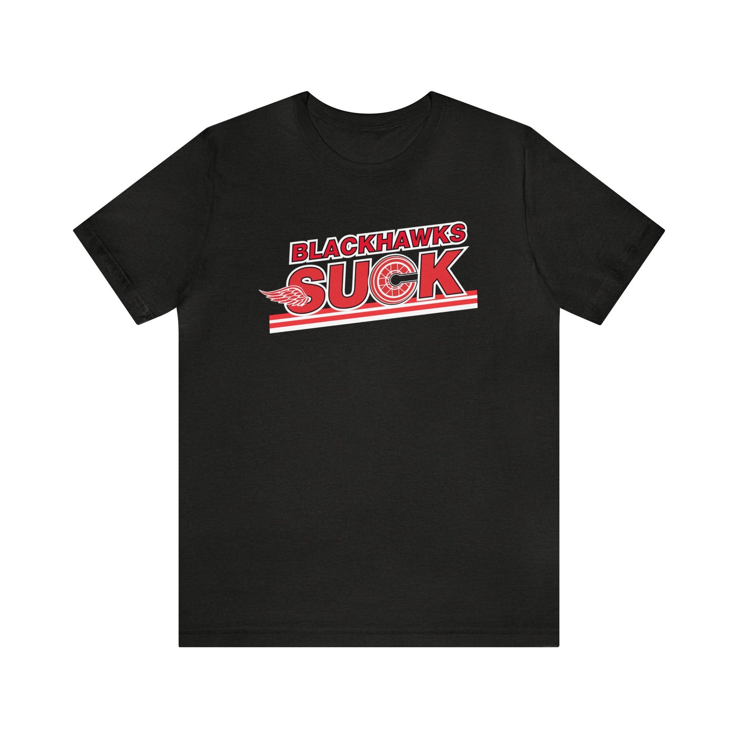 Blacc Howks Suck (for Detroit fans) - Unisex Jersey Short Sleeve Tee