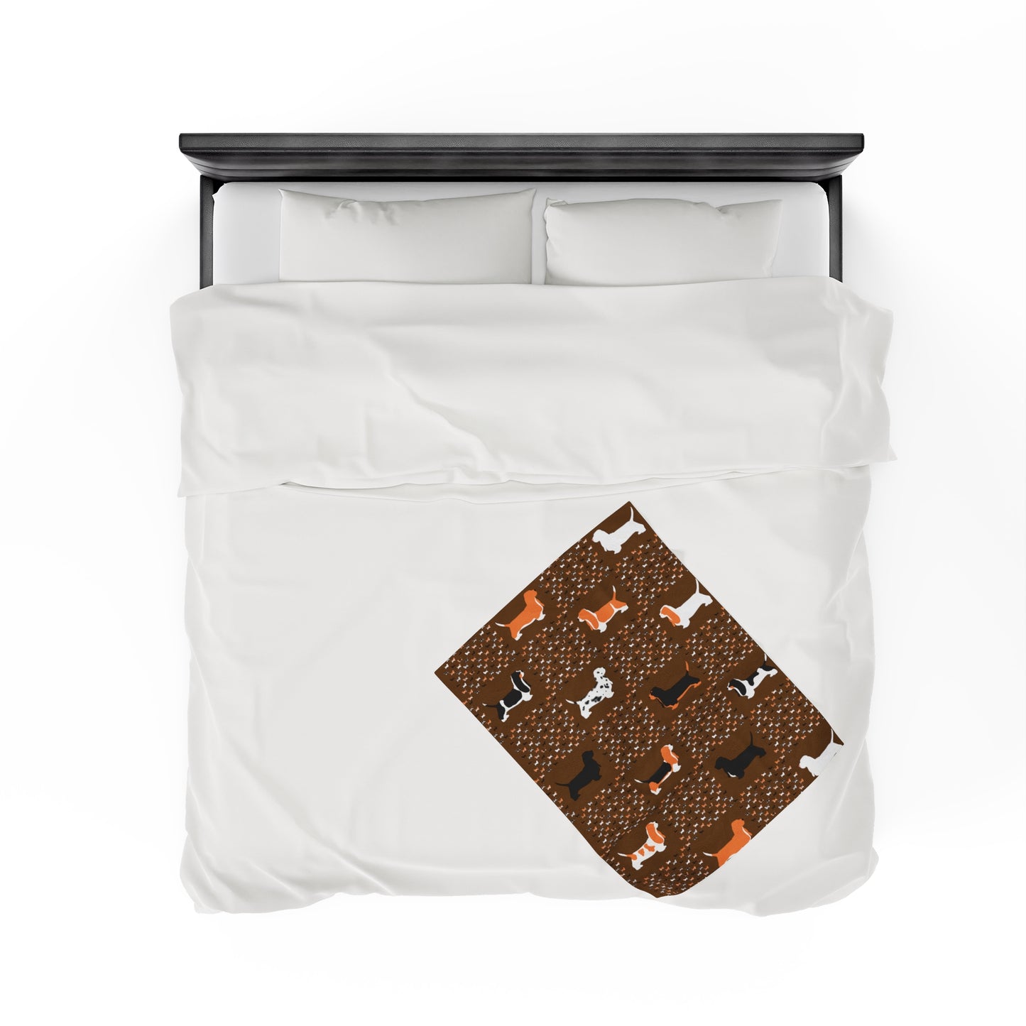 Basset Hounds (various coats pattern) - Velveteen Plush Blanket