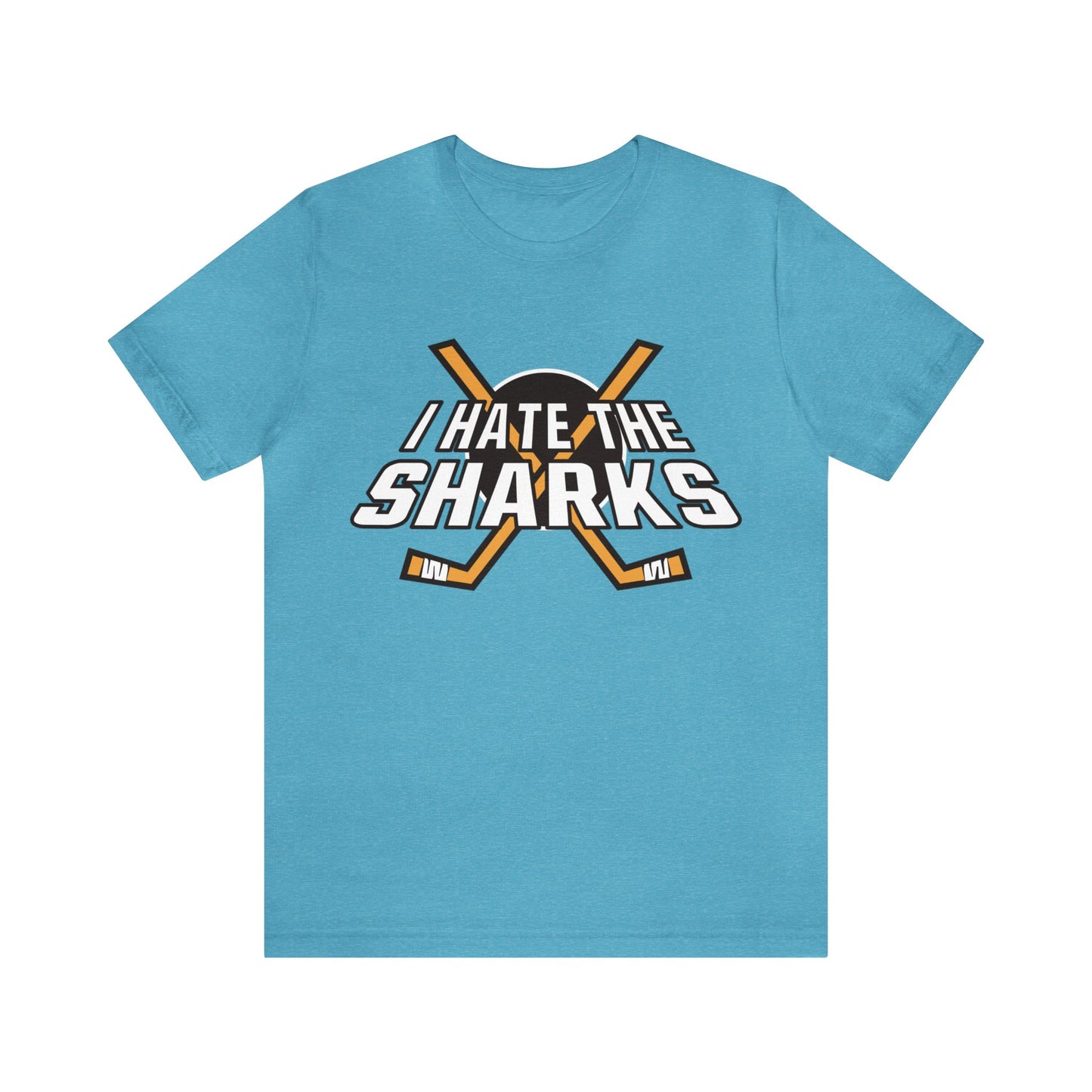 I Hate Sharks (for Ducks fans) - Unisex Jersey Short Sleeve Tee