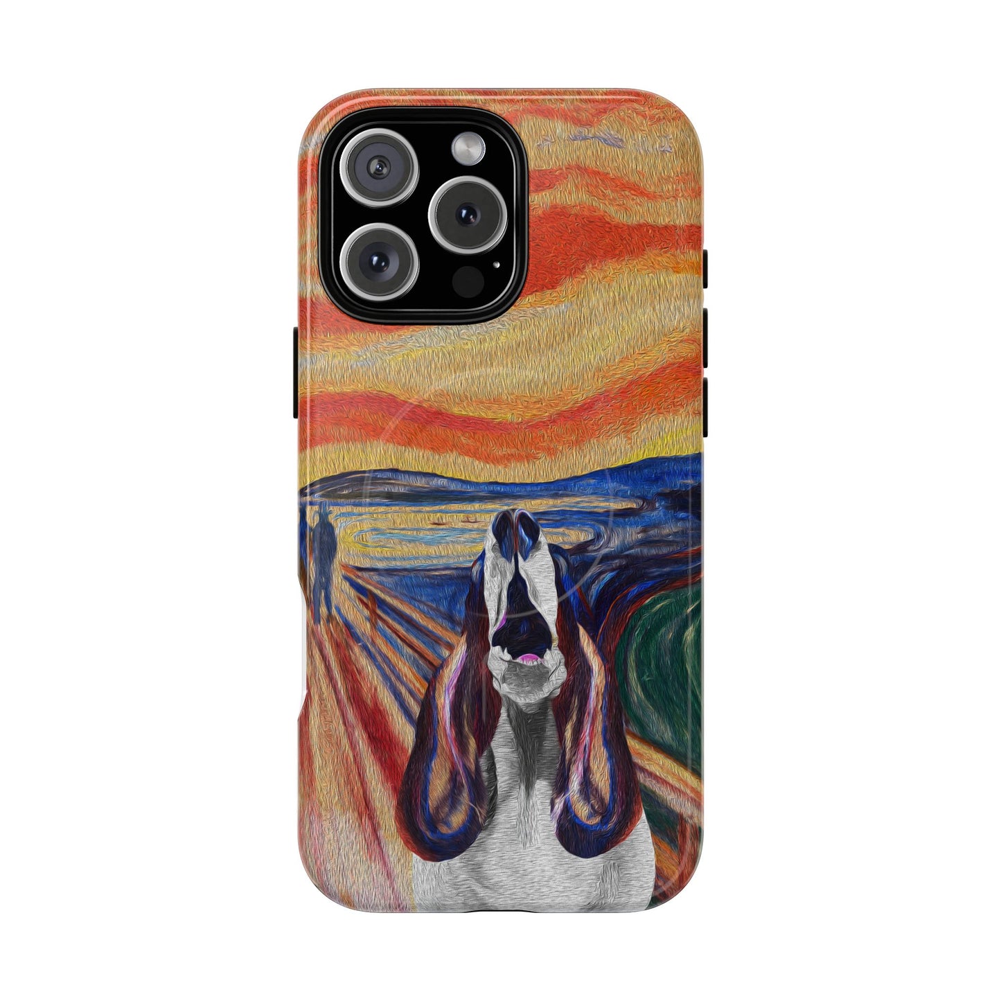 'The Howl' featuring Edvard Munch Basset Hound Inspired Design - Magnetic Case