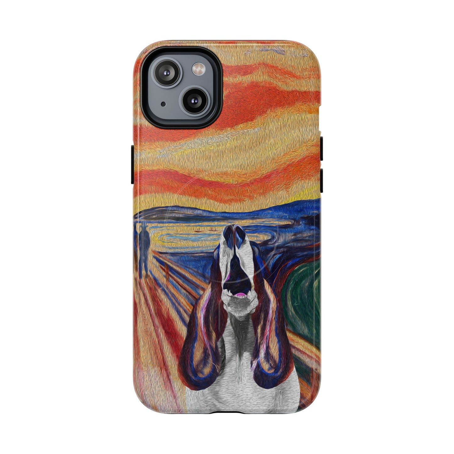 'The Howl' featuring Edvard Munch Basset Hound Inspired Design - Magnetic Case