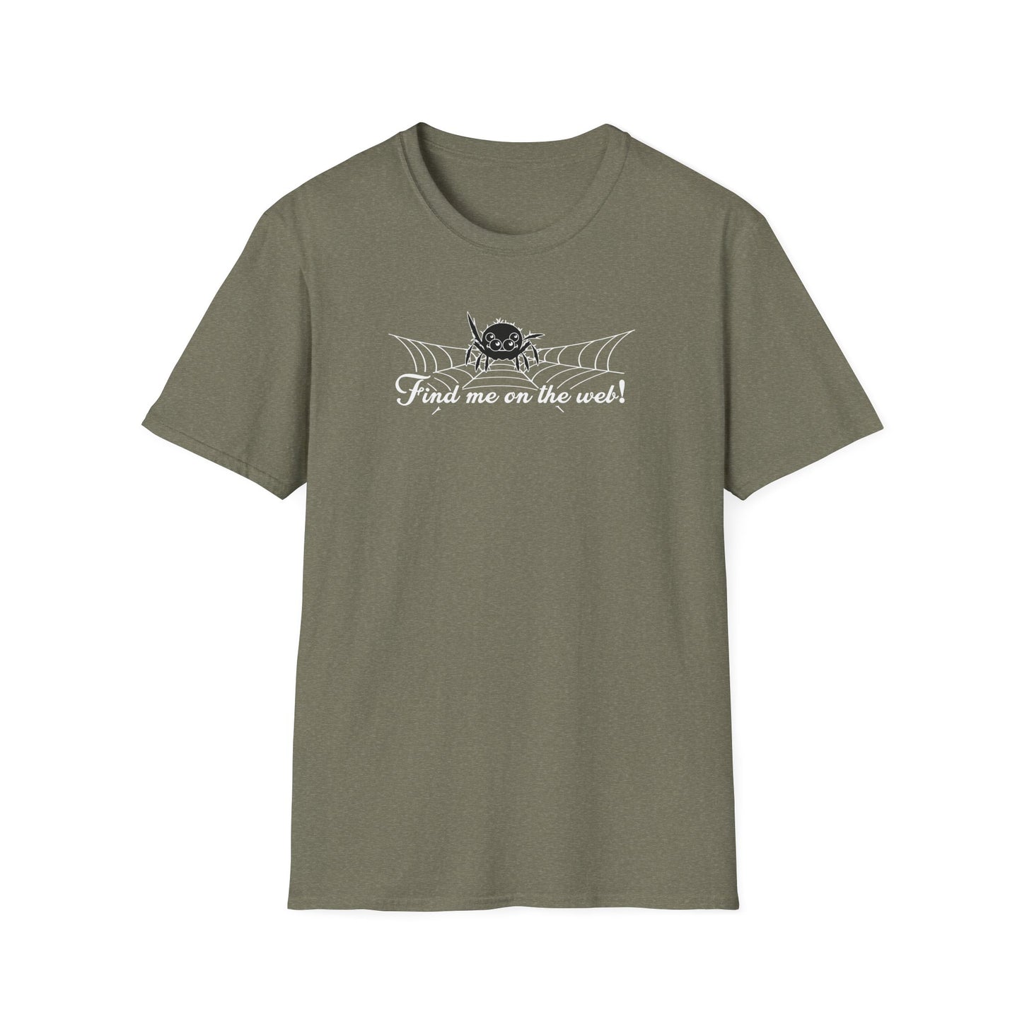 Cute Spider - Find Me on the Web - Unisex Softstyle T-Shirt