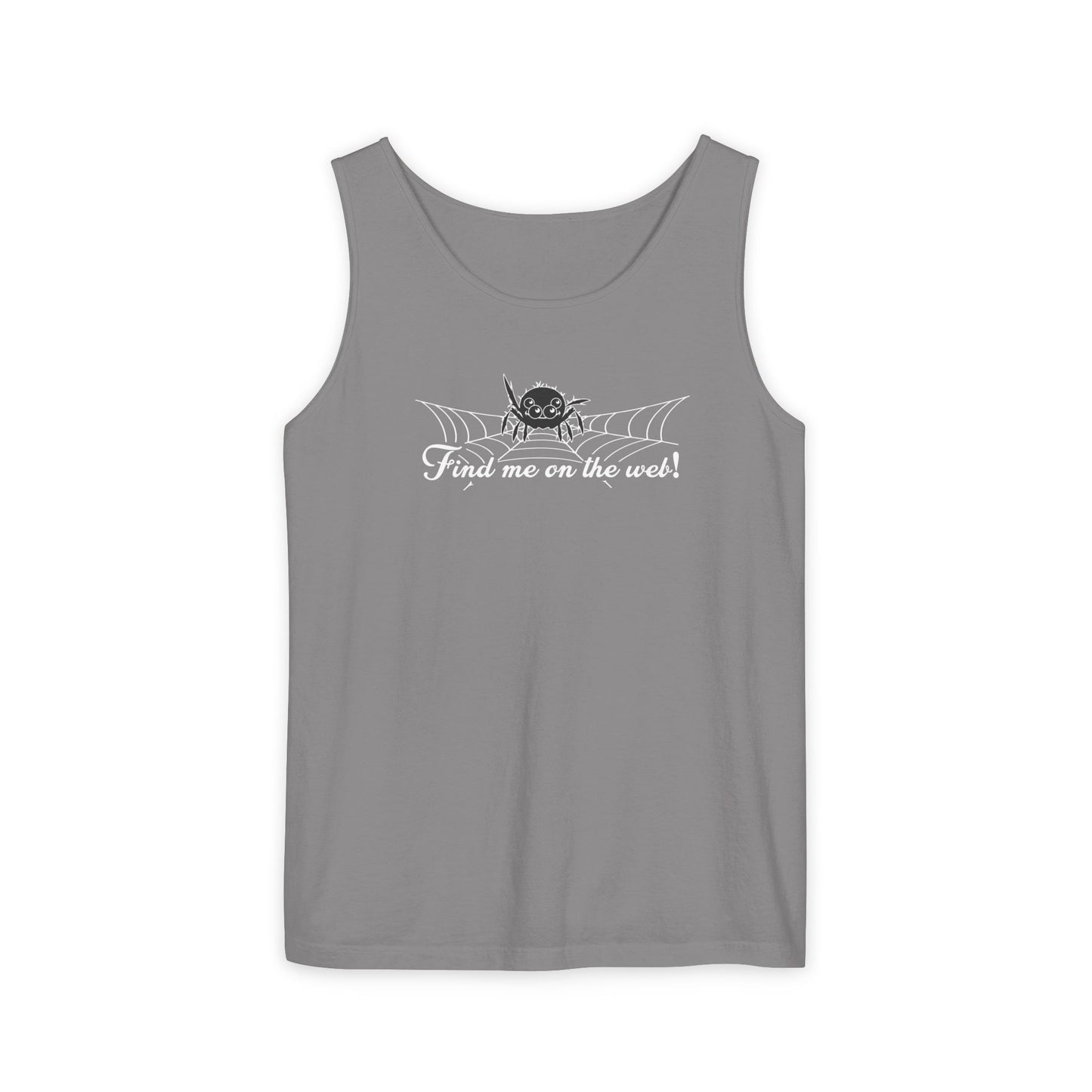 Cute Spider - "Find me on the web!" - Unisex Tank Top